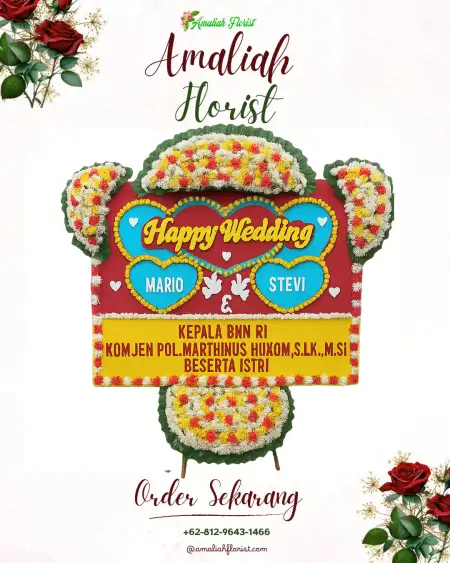 Papan Bunga Pernikahan Tegalkamulyan
